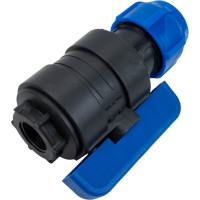 Шаровой кран VALFEX ПНД компрессионный цанга - внутренняя резьба, разборный 32x3/4" 1210012532034