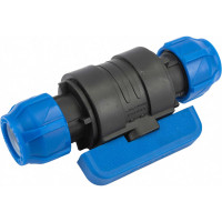 Шаровой кран VALFEX ПНД компрессионный цанга - цанга разборный 25x25 121001232525