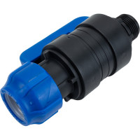 Шаровой кран VALFEX ПНД компрессионный цанга - наружная резьба, разборный 32x1" 1210012632100