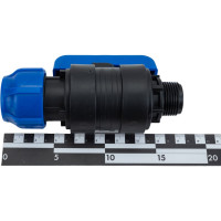 Шаровой кран VALFEX ПНД компрессионный цанга - наружная резьба, разборный 32x1" 1210012632100