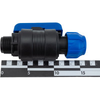 Шаровой кран VALFEX ПНД компрессионный цанга - наружная резьба, разборный 25x1" 1210012625100