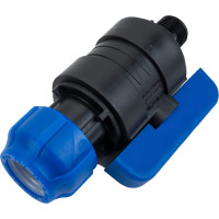 Шаровой кран VALFEX ПНД компрессионный цанга - наружная резьба, разборный 32x3/4" 1210012632034