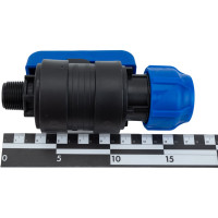 Шаровой кран VALFEX ПНД компрессионный цанга - наружная резьба, разборный 32x3/4" 1210012632034