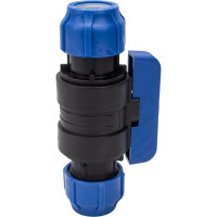 Шаровой кран VALFEX ПНД компрессионный цанга - цанга разборный 32x32121001233232