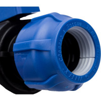 Шаровой кран VALFEX ПНД компрессионный цанга - цанга разборный 32x32121001233232