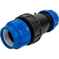 Шаровой кран VALFEX ПНД компрессионный цанга - цанга разборный 63x63 121001236363