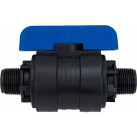 Компрессионный шаровой кран VALFEX ПНД НР/НР резьба разборный 3/4"-3/4"Ду20 1210220034034