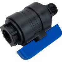 Компрессионный шаровой кран VALFEX ПНД НР/ВН резьба разборный 3/4"- 3/4" Ду20 1210012034034