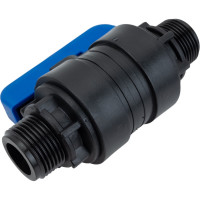 Компрессионный шаровой кран VALFEX ПНД  НР/НР резьба разборный 1"-1"Ду20 1210220100100