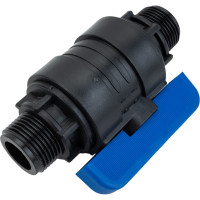 Компрессионный шаровой кран VALFEX ПНД  НР/НР резьба разборный 1"-1"Ду20 1210220100100