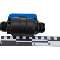 Компрессионный шаровой кран VALFEX ПНД  НР/НР резьба разборный 1"-1"Ду20 1210220100100