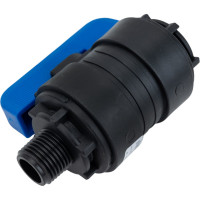 Компрессионный шаровой кран VALFEX ПНД НР/ВН резьба разборный 1/2"-1/2"Ду16 1210016012012