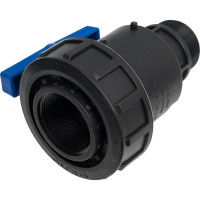 Компрессионный шаровой кран VALFEX ПНД НР/ВН резьба разборный 2"-2"Ду46 1210012200200