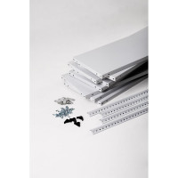 Стеллаж ООО ФУРАМА СТФУ 2500x1100x300 мм, 8 полок, серый СТФУ251130-8