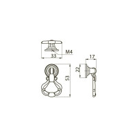Мебельная ручка Локри старое золото KT-WP1147-04 L-1147