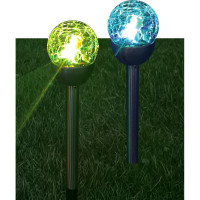 Светильник на солнечной батарее КОСМОС стеклянный шар на ножке 2 штуки в упаковке KOC_SOL201L