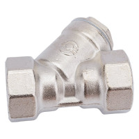 Сетчатый фильтр для воды VALFEX 1" ВР/ВР никелированная латунь, под пломбу 46Б5фт1 VF.192.LN0.100.Bir