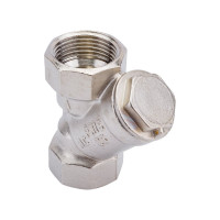 Сетчатый фильтр для воды VALFEX 1" ВР/ВР никелированная латунь, под пломбу 46Б5фт1 VF.192.LN0.100.Bir