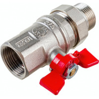 Шаровой кран VALFEX PREMIUM для воды, с американкой, 3/4" ВР/НР, бабочка VF.227.NB1.034.PREMIUM