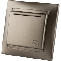 Розетка TDM ELECTRIC 2П+З 16А 250В IP44 с крышкой бронза Лама SQ1815-0726