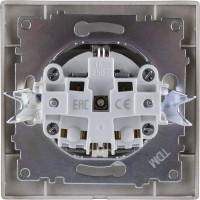 Розетка TDM ELECTRIC 2П+З 16А 250В IP44 с крышкой бронза Лама SQ1815-0726