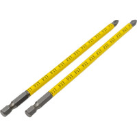Биты кованые Профи односторонние (2 шт; PH2; 150 мм; сталь S2) FIT 57510