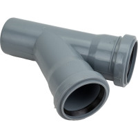 Тройник VALFEX 45 градусов, 50-50, внутренняя канализация 22050050