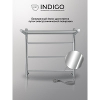 Полотенцесушитель INDIGO Line с полкой (electro) 50/50 (скрытый монтаж, универсальное подключение R/L, полированный) LСLE50-50PR
