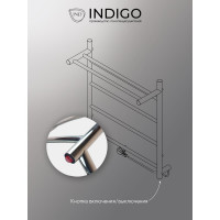 Полотенцесушитель INDIGO Line electro с полкой, 80/50, (скр.монтаж, унив.подкл.R/L, полиров.) LСLE80-50PR