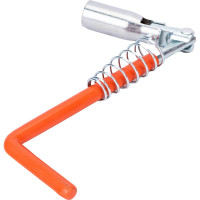 L-образный свечной ключ Airline с карданом и пружиной, 16х250 мм, с резиновым фиксатором AK-S-12