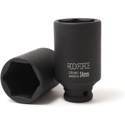 Головка торцевая 6-гранная ударная удлиненная (34 мм; 1/2"DR; 80 мм) ROCKFORCE RF-4458534(27126)