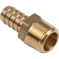 Разъем 1/2" внешняя резьба - "елочка" 14мм, латунь, в блистере AV Steel AV-700318B