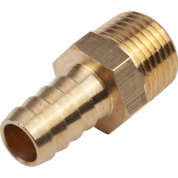 Разъем 1/2" внешняя резьба - "елочка" 14мм, латунь, в блистере AV Steel AV-700318B