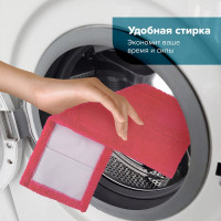 Универсальная насадка МОП для швабр LAIMA плоская, комплект 4шт, 38-42 см, тип к, микрофибра 607459