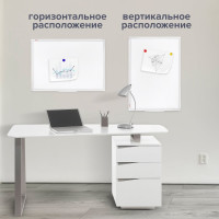 Магнитно-маркерная доска BRAUBERG Standard 90x120 см, ПВХ рамка 237562