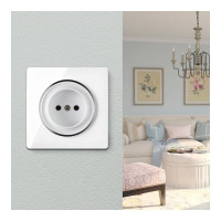 Стеклянная рамка OneKeyElectro Garda (для серии Florence) 1 пост, цвет белый 2234924