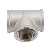 Тройник STI латунный Ду20 (3/4") никелированный D270-05069