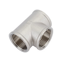 Тройник STI латунный Ду20 (3/4") никелированный D270-05069