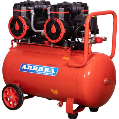 Компрессор Aurora PASSAT-50 BLACK тихий, без масла 2 режима работы 45л, 500л/мин, 2.9кВт 31401