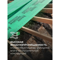 Влаго- и ветрозащитная супердиффузионная мембрана Knauf Insulation КНАУФ Защита AX 60 кв. м 733564