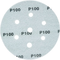 Круг шлифовальный на липучке - зелёный 125 мм, 5 шт, P100 FASTER TOOLS 8540