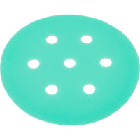 Круг шлифовальный на липучке - зелёный 125 мм, 5 шт, P320 FASTER TOOLS 8546