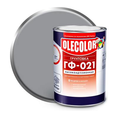 Грунтовка OLECOLOR ГФ-021 красно-коричневый, 2.2 кг 4300003708
