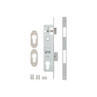 Корпус узкопрофильного замка с защёлкой KALE KILIT 153/P (25 мм) w/b хром 12631