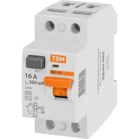 Устройство защитного отключения TDM ELECTRIC ВД1-63 2Р 16А 300мА SQ0203-0003