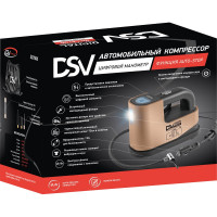 Цифровой компрессор с автостопом DSV 35 л/мин, LED фонарь, сумка 227000