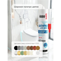 Герметик-затирка для швов KUDO HOME силиконовый санитарный, серый RAL 7039 KSK-163