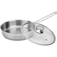 Сковорода Катюша София нержавеющая сталь, 24 см, стекл. крышка, арт.29910-240-0