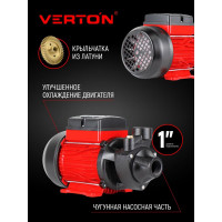 Поверхностный насос VERTON AQUA QB750 (750Вт,max произв.50л/мин,max h55 м, max глуб.8м,1",5,6 бар) 01.13298.13320