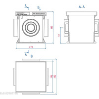 Пластиковый дождеприемник Aquastok с перегородкой 200x200x197 B125 (4200) 549125